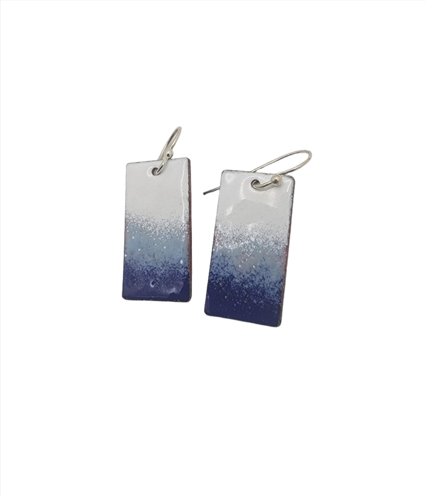 Rectangle Multi Color Enameled Earrings
